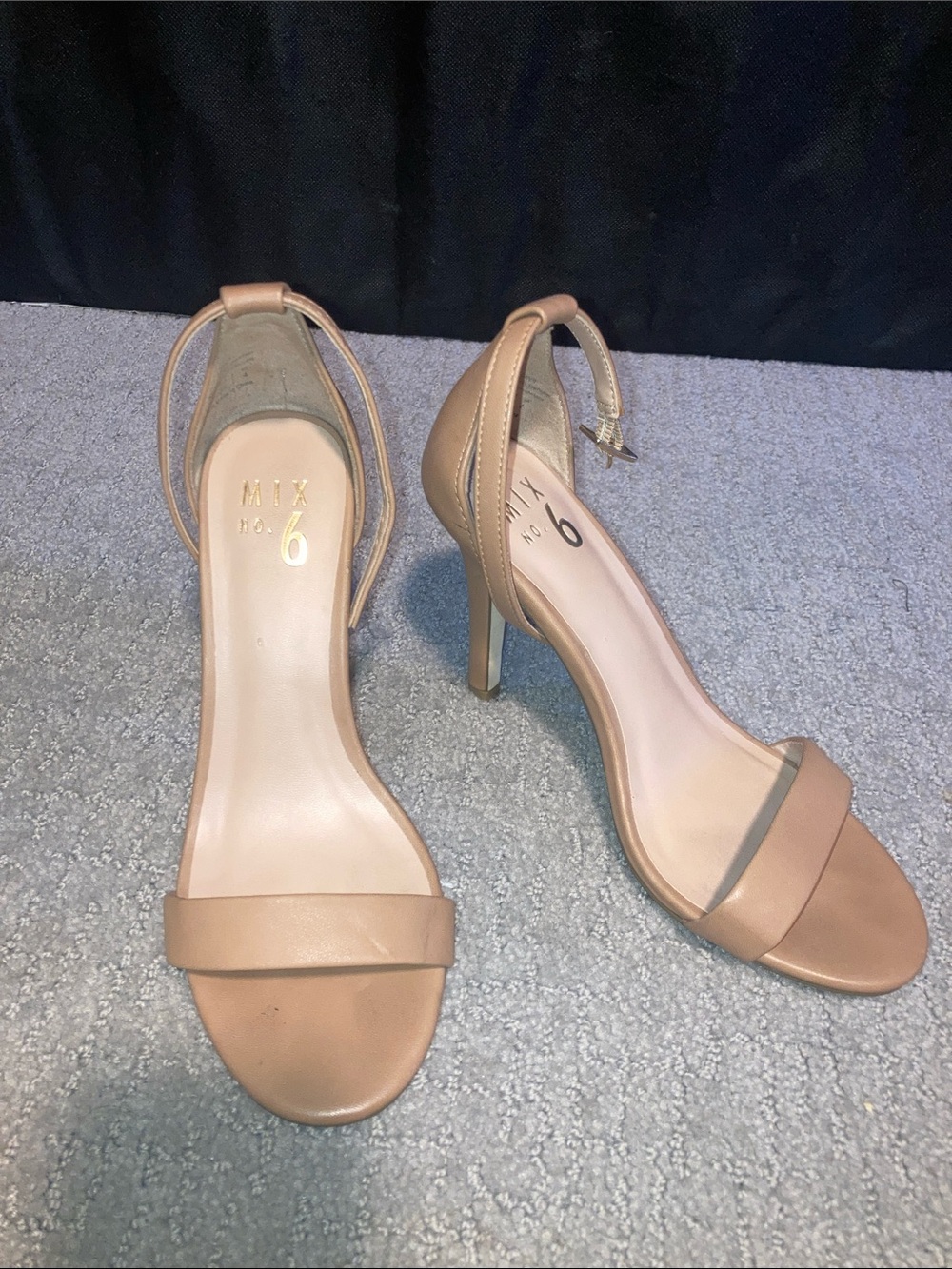 Mix No. 6 Tan Strappy Block Heel Sandals